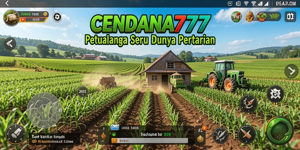 Tampilan gameplay menarik di CENDANA777 dengan elemen bertani yang interaktif.