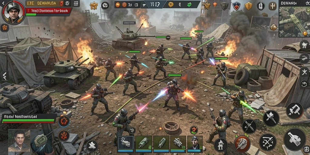 Gameplay SLG dengan pertempuran yang mendebarkan