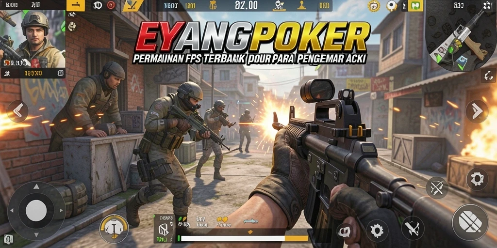Tampilan gameplay menegangkan dari EYANGPOKER yang penuh aksi.