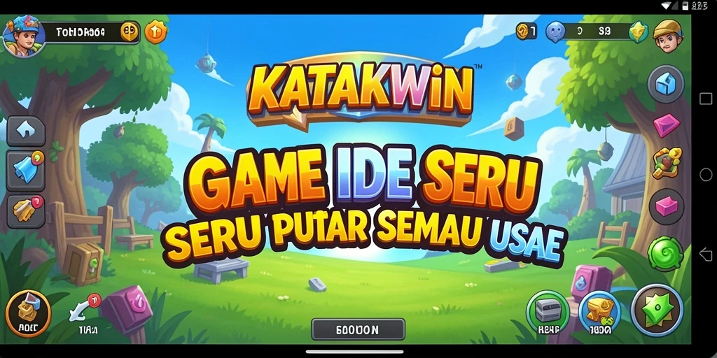 Screenshot gameplay KATAKWIN yang menunjukkan kemajuan katak.